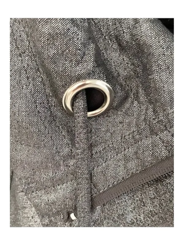 Sandro 𖦹 Cropped Swing Jacket 𖦹 Metallic Black + Silver Hardware 𖦹 Medium 𖦹 - Image 8