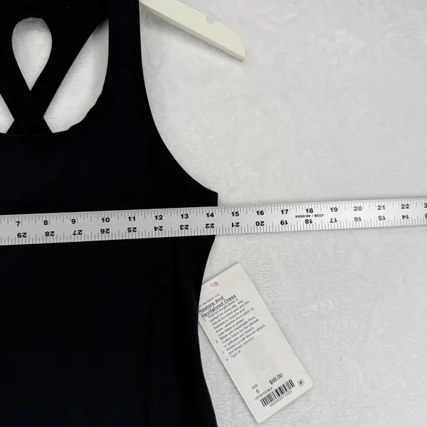 Lululemon Restore and Revitalized Dress Black Maxi‎ Racerback Keyhole Size 6 NEW - Image 3