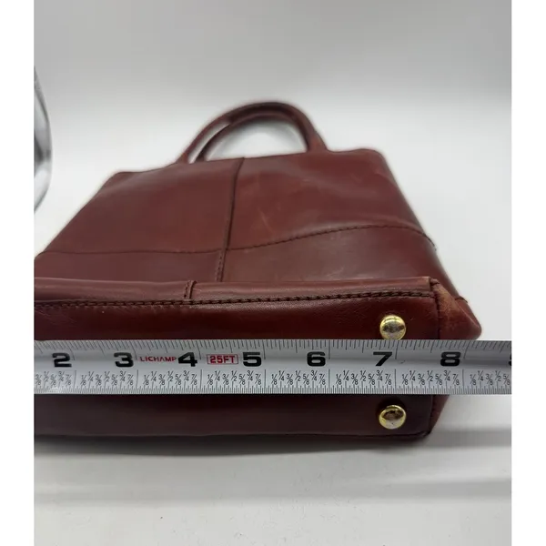 Etienne‎ Aigner Satchel Bag Womens Small Brown Leather Top Handle Logo Purse - Image 11