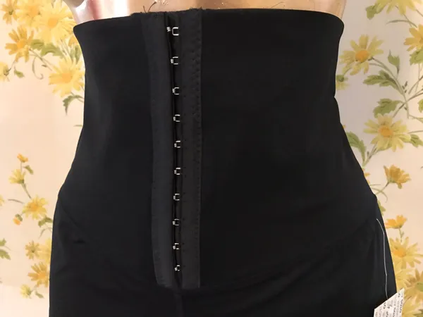 Black High Waist 4.5” Inseam Biker Short With Waist Trainer Size L - Image 3