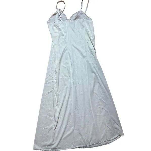 Vanity Fair vintage white maxi slip‎ nightgown size 36 cup Small - Image 2