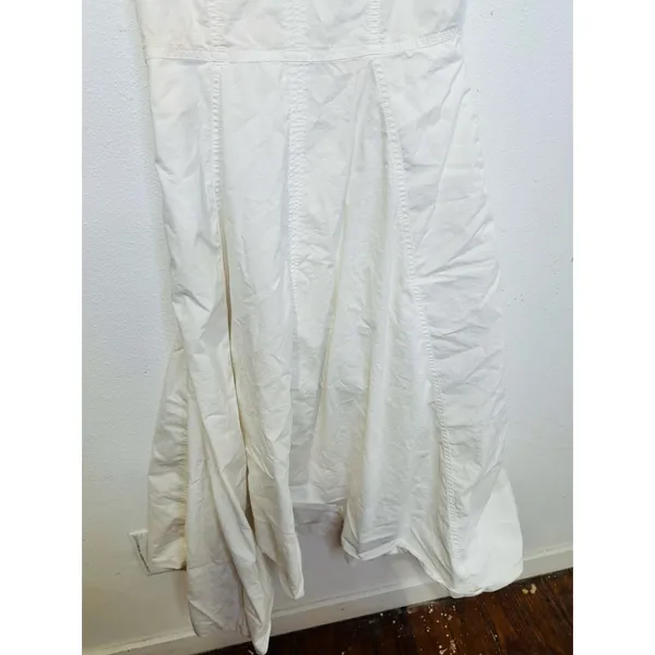 DUNST Women's White Flattering V-Neckline Skirt Flowy A-Line Maxi Dress Size XS - Image 5
