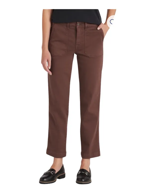 Studio Blue Brown Relaxed Utility Pocket Pants - Image 5
