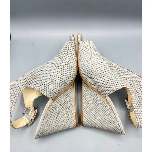 Nine West Gorana 9 Wedge Ankle Strap Sandal Gray Snake Print Open‎ Toe Slingback - Image 7