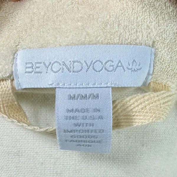 Beyond Yoga Tropez Romper Pistachio Cream Terry Cloth Short Sleeve Belted M NEW - Image 9