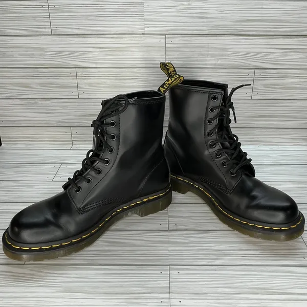Dr. Martens Women's 1460 Smooth Leather Lace Up‎ Combat Boots in Black Size 8 - Image 3