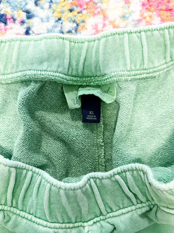 Universal Threads Green Terry Cloth Elastic Waist Shorts - Image 3