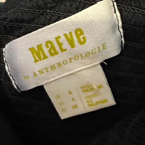 Anthropologie Maeve black Ruffle‎ smock crop top Size 4 - Image 6