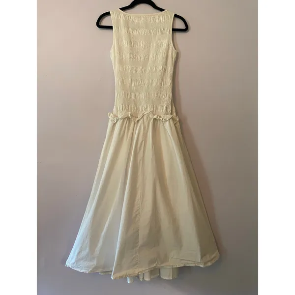 Peppermayo White Vienna Anna Smocked Sleeveless Maxi Dress Cotton Blend Women 4 - Image 6