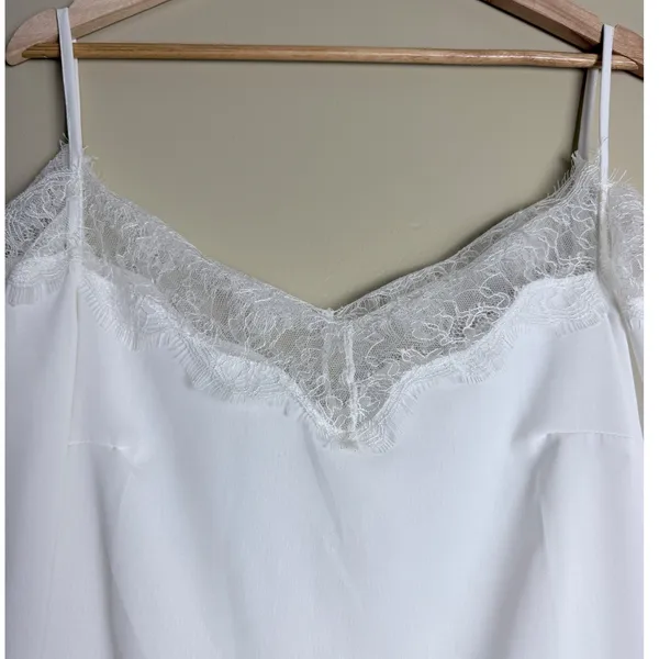Women's Cold Shoulder Blouse S White Lace Long Sleeve Fairy Romantic Party Night - Image 3