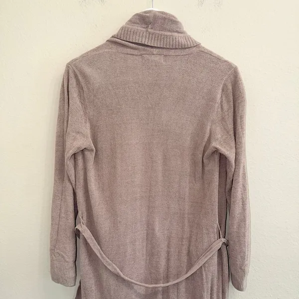 Barefoot Dreams CozyChic Ultra Lite Belted Cardigan Robe Taupe Size Small- Soft - Image 8