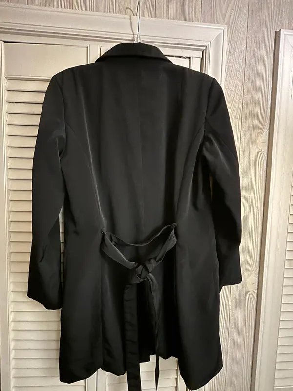 Inc. Black Coat With Belt - Image 3