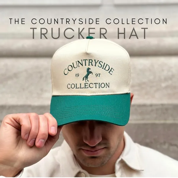 NWOT Unisex Countryside Collection Vintage Western Trucker Hat - Image 4