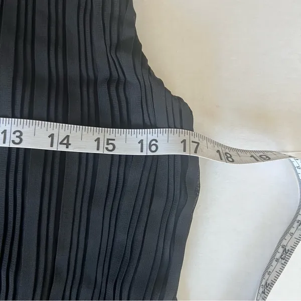NWT pleated sleeveless shirt dress collared button down black size small - Image 14