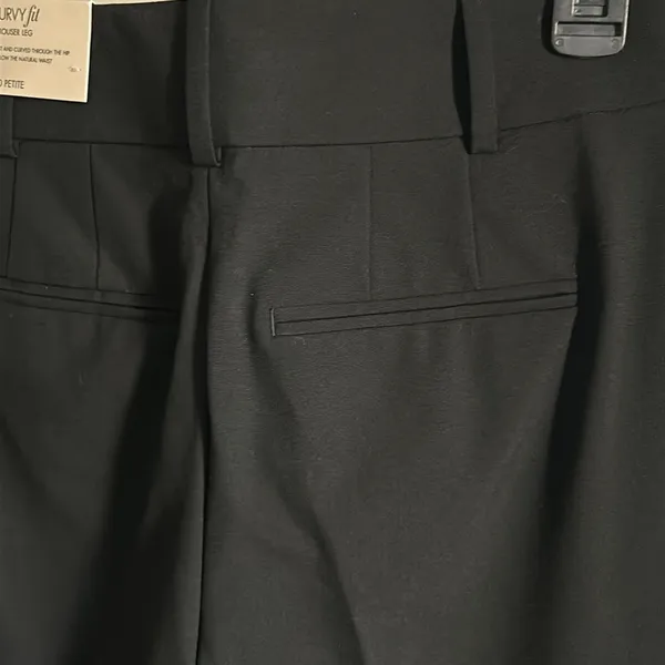 Ann Taylor Women’s Petite Black Curvy Fit Trouser Leg Dress Career Pants - Image 6