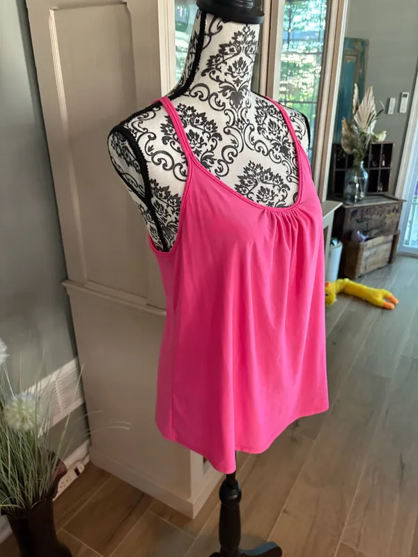 Pink Strappy Racerback size large top - Image 3