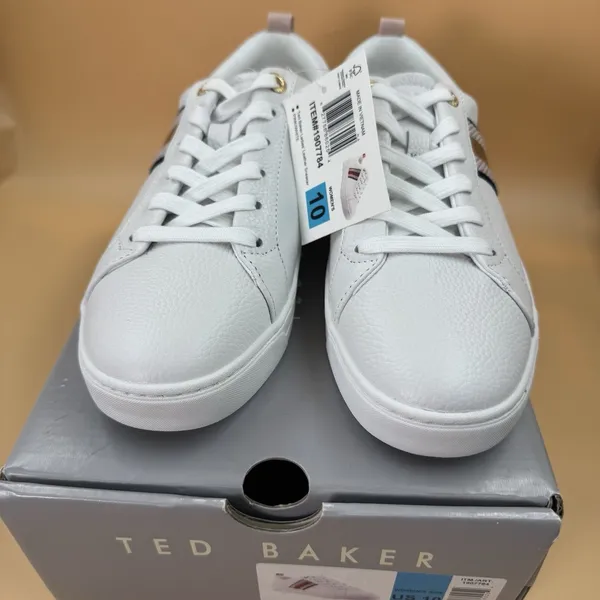 Ted Baker Women s Leather Sneakers, pink/White, Size 10 - Image 3