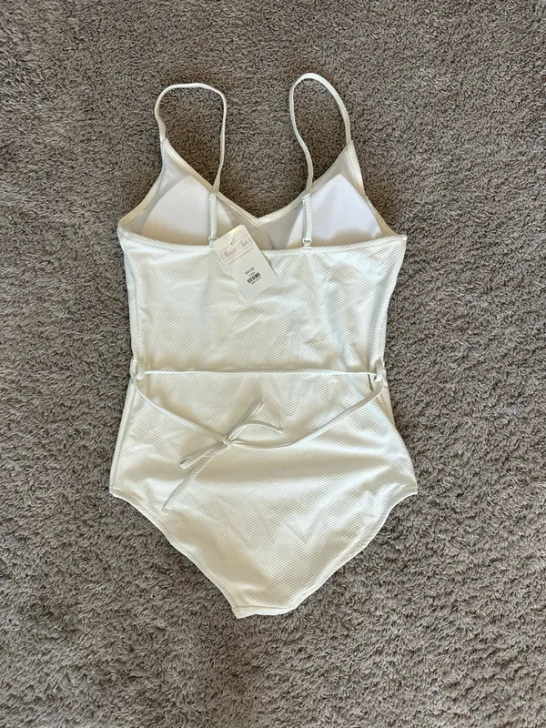 Women’s White One Piece Swimsuit - Image 2