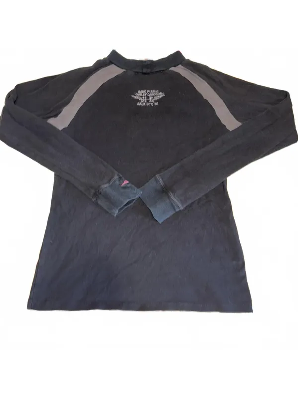 Harley-Davidson Womans XL Sauk City Wisconsin Black Long Sleeve Thick warm Layer - Image 3