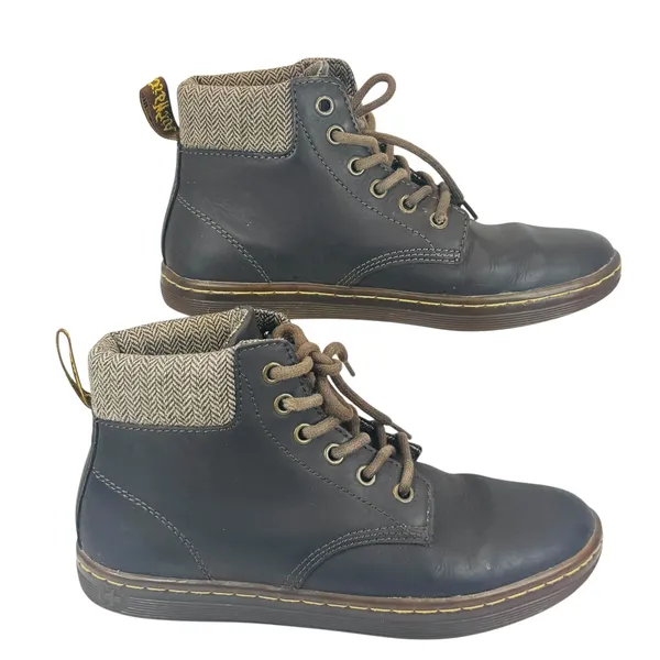 Dr. Martens Nalli‎ Brown Leather Ankle Boots Womens 6 UK4 EU37 Herringbone Lace - Image 2