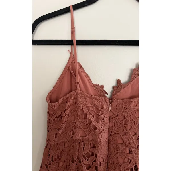 ASTR The Label Lace A Line Midi Dress Mauve Women's Size Small - Image 8
