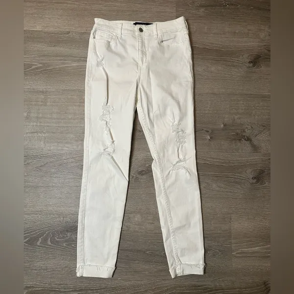 •Hollister• White High Rise Skinny Jeans - Image 2
