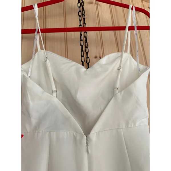 Lulus Completely Regal White Rhinestone Column Dress Embellished Extra Small - Image 8