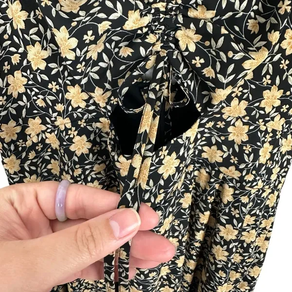 Lulus The Way to Love Dark Floral Print Ruffled Maxi Dress Sz XL Romantic Event - Image 14