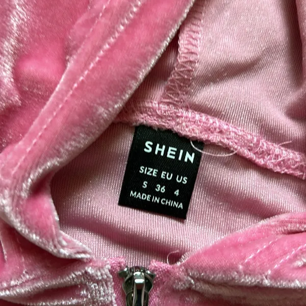 SHEIN cropped zip velvet jacket - Image 4