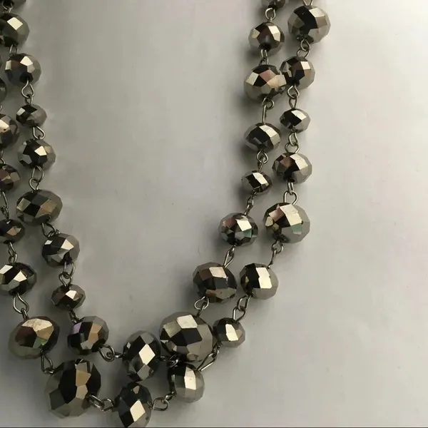 Long Faceted‎ Bead Necklace - Image 2