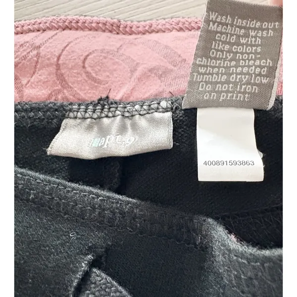 Apt.‎ 9 Active Wear Womens Black Wide Leg Yoga Pants Drawstring Graphic - Image 12