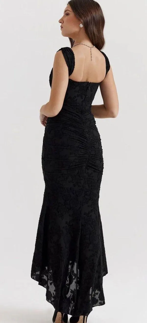 Lemalaya Lace Black Dress - Image 6