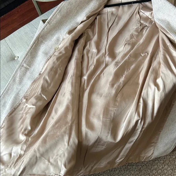 Stephanie Matthew’s Vintage Wool Blend Double Breasted Trench Coat Size 6 - Image 5