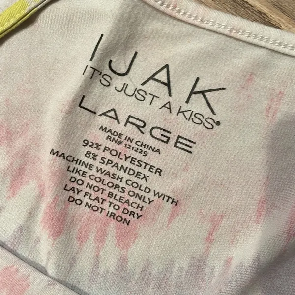 I JAK Tie Dye Intimate Smoothe Cropped Camisole Size Large - Image 4