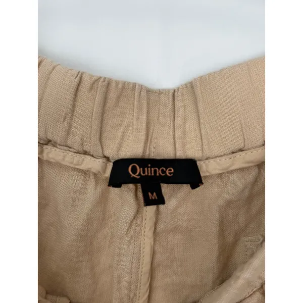Quince M Women's 100% European Linen Tapered Ankle Pants Flax 24" inseam - Image 4