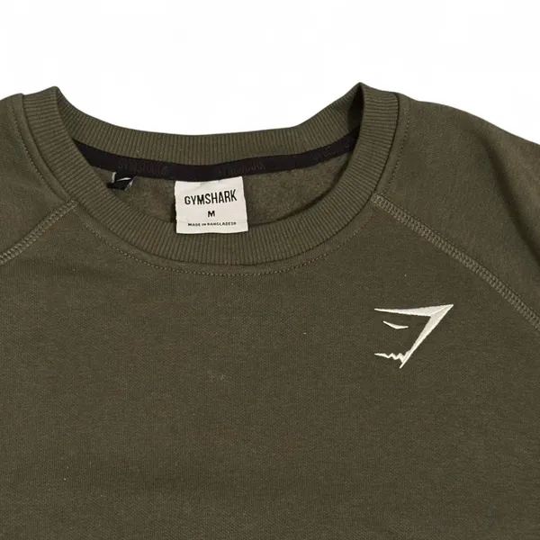 GymShark Sweater ✦ Open To All Offers ✦ Bundle Measurements: Used Excellent Condition. No Flaws Unisex GymShark Athletic Olive Green Comfy Active Cotton Sweater Size Medium Relaxed Standard Durable Fit. Excellent For Fall & Layering. White Shark Logo Left Side. ——— TAGS ——— #Sweater #Hoodie #Gym #Fall #Cotton - Image 3