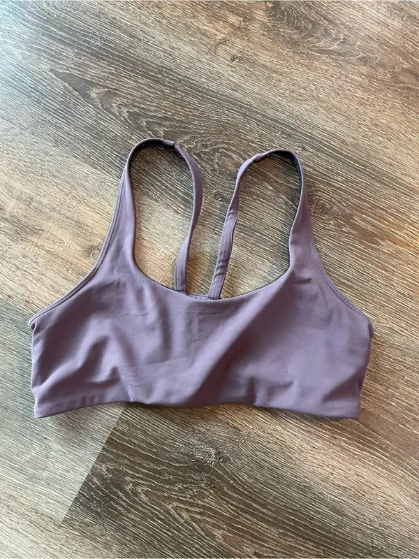 Vuori Mauve Purple Scoop Neck Sports Bra Yosemite Bra Large - Image 3