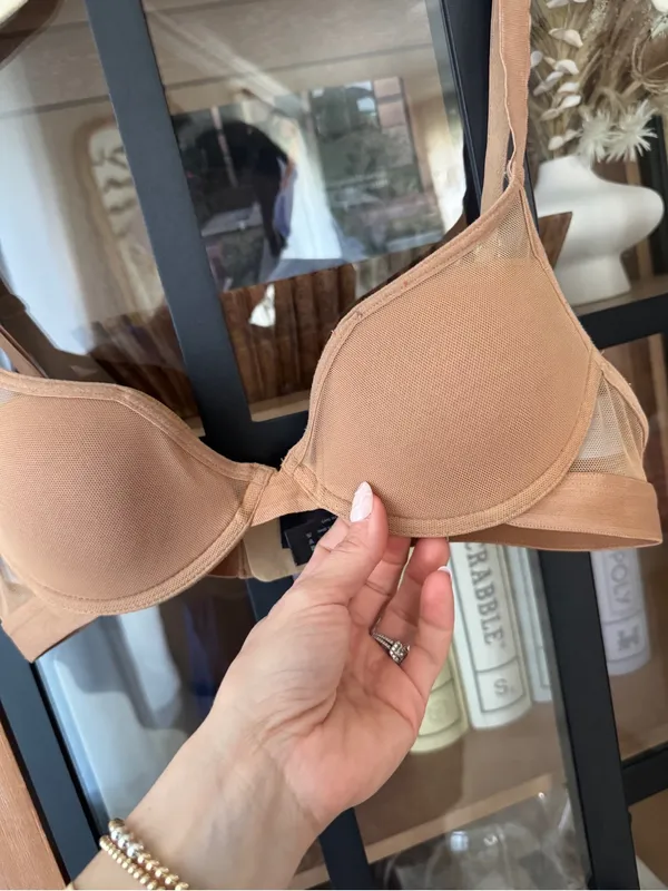 Pepper All You Bra underwire mesh nude beige small bust chest about padded - Image 5