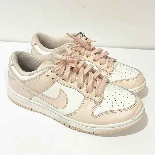 Nike Dunk Low Used Size 8 Women Sail Orange Pearl‎ White Dd1503 102 - Image 3