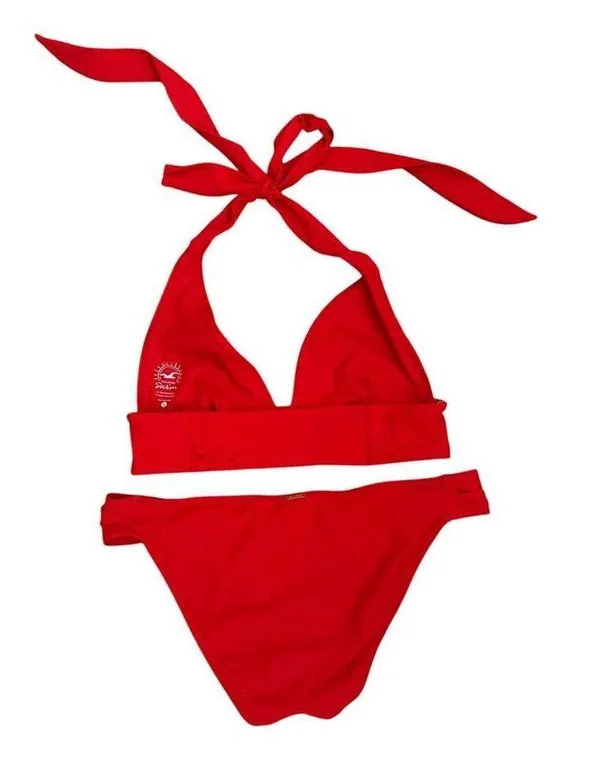 Hollister Swim Red Halter Top 2 Piece Bikini Size Women's Small - Image 2