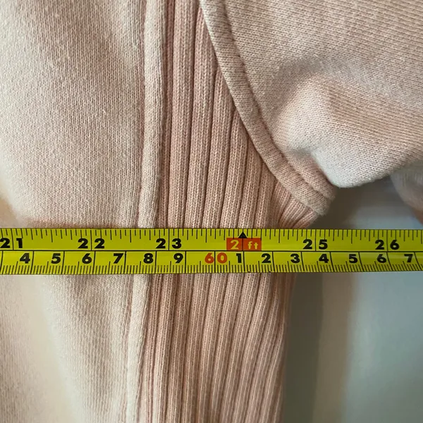 Aerie Pink Ribbed Oversized Crewneck Pullover Sweatshirt Loungewear Women Small - Image 6