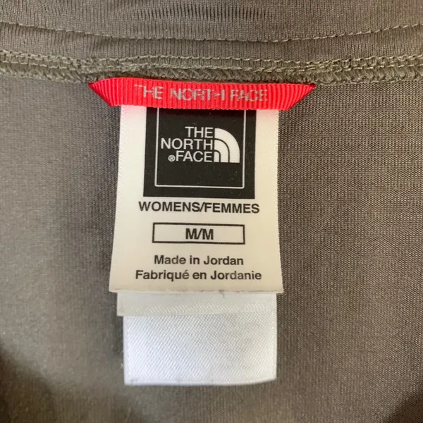 The North Face Womens Olive Green Floral Empire Waist V-Neck Sleeveless Top M - Image 2