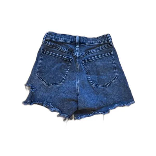 Abercrombie & Fitch The Dad Short Washed Black Distressed High-Rise Denim Jorts - Image 4