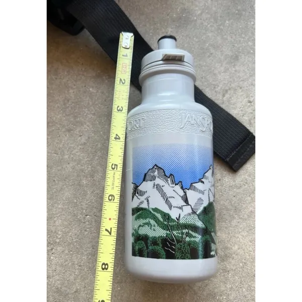Vintage 90s Jansport Fanny Pack Purple Waist Hiking Belt Bag + 2 Bottle Holders - Image 7