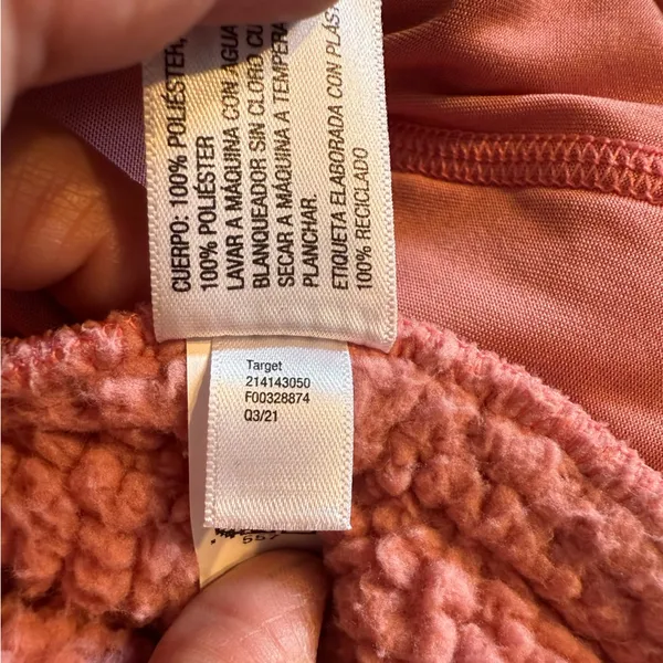 All In Motion Sweater Womens Large Blush Pink Pullover Cropped Hi Lo High Neck - Image 5