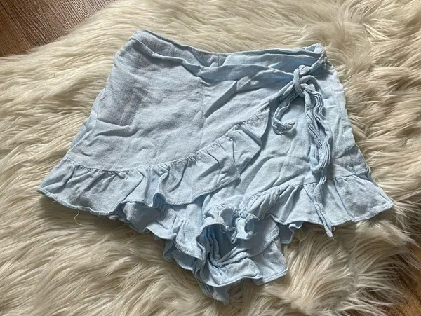 PRINCESS POLLY Herring Shorts In Powder Blue - Image 3