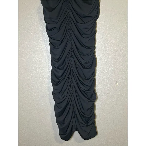 NEW Abercrombie & Fitch Black Keyhole Ruched Mini Dress Women’s Size Small - Image 7