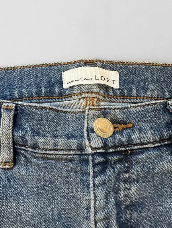 LOFT Women's Skinny Stretch Jeans Sz 12 31 Blue Medium Wash Inseam 27 - Image 2