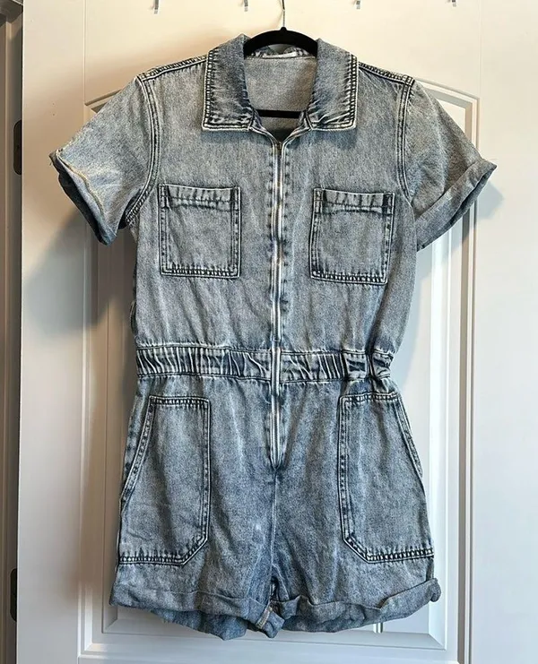 Denim romper Blue Size M - Image 2