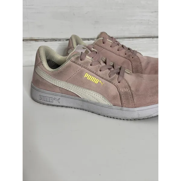 Puma Safety Toe Iconic Suede Low Top Pink Work Shoes Size 7.5 - Image 2